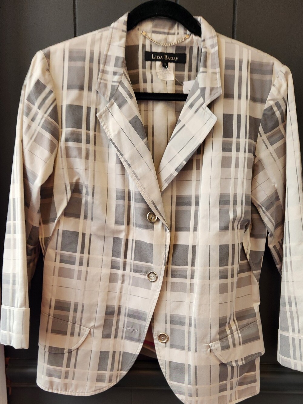 Lida Baday Plaid Blazer